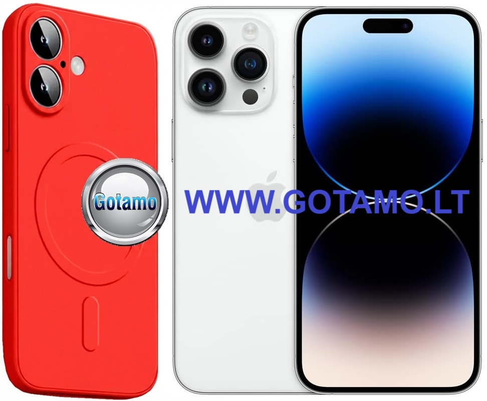 Magsafe matte plus deklas Apple iPhone 14 pro raudonos
