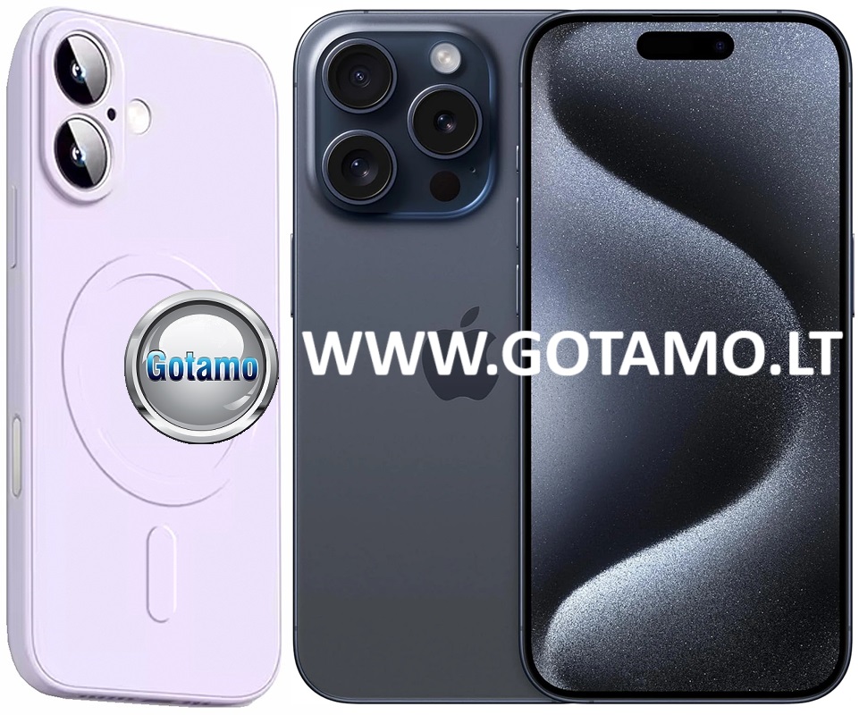 Matte plus deklas Apple iPhone 15 pro levandu violetines