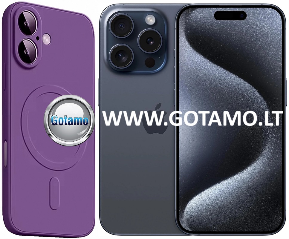 Magsafe matte plus deklas Apple iPhone 15 pro violetines