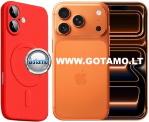 Matte plus deklas Apple iPhone 17 pro raudonos spalvos