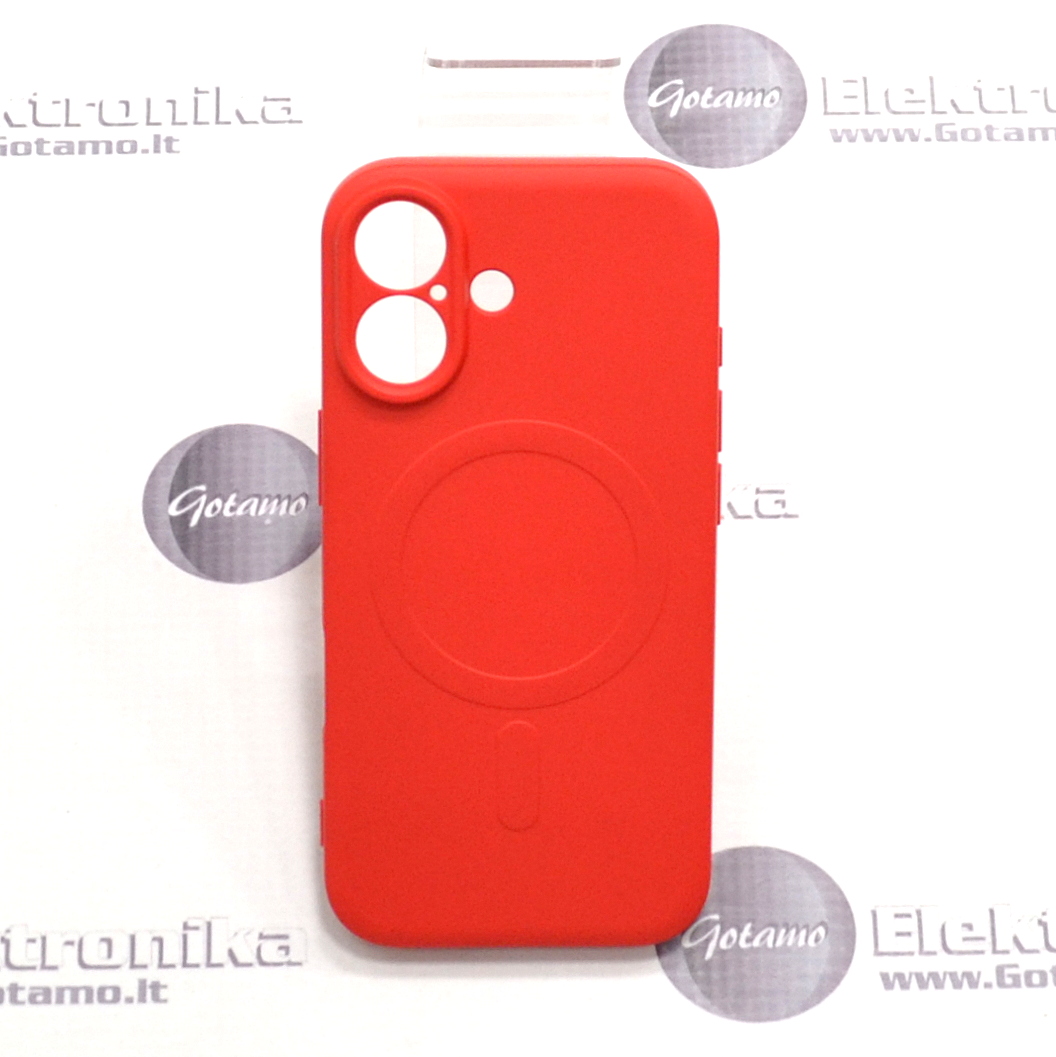 MagSafe Matte Plus dėklas nugarėlė Apple iPhone 17 telefonui raudonos spalvos 2 Magsafe matte plus deklas Apple iPhone 17 raudonos 2