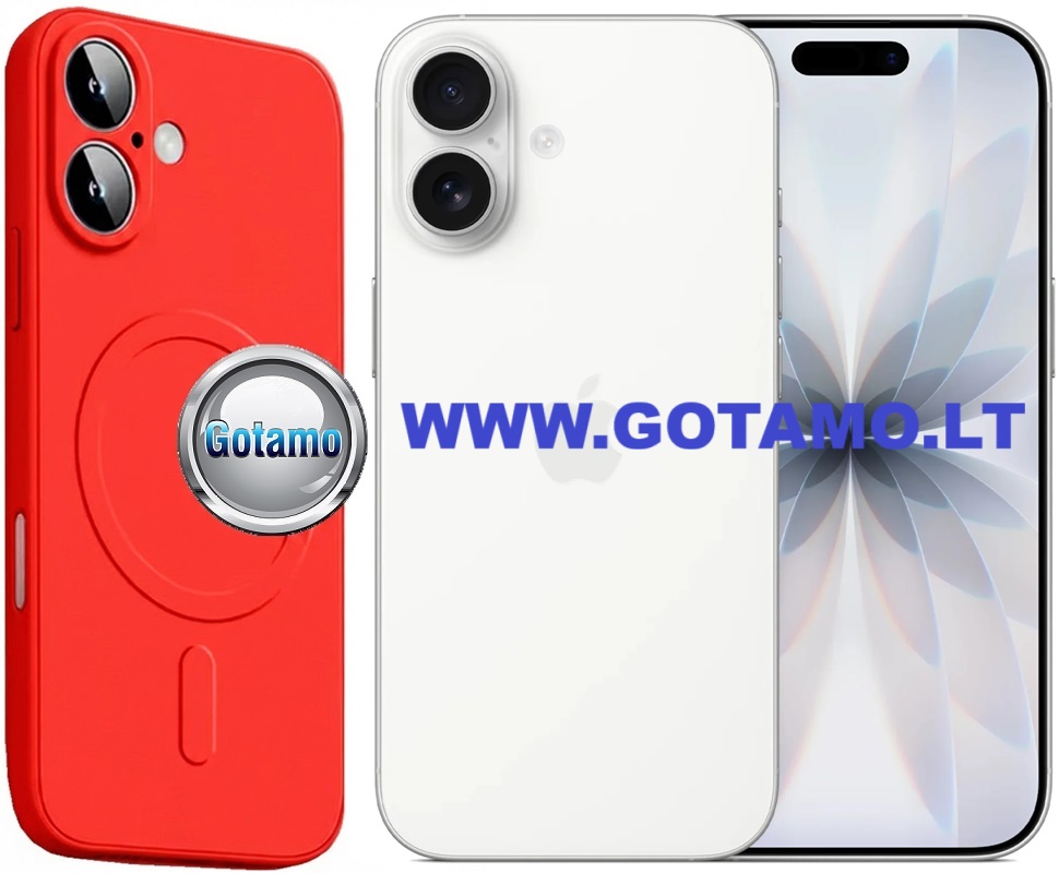 Magsafe matte plus deklas Apple iPhone 17 raudonos