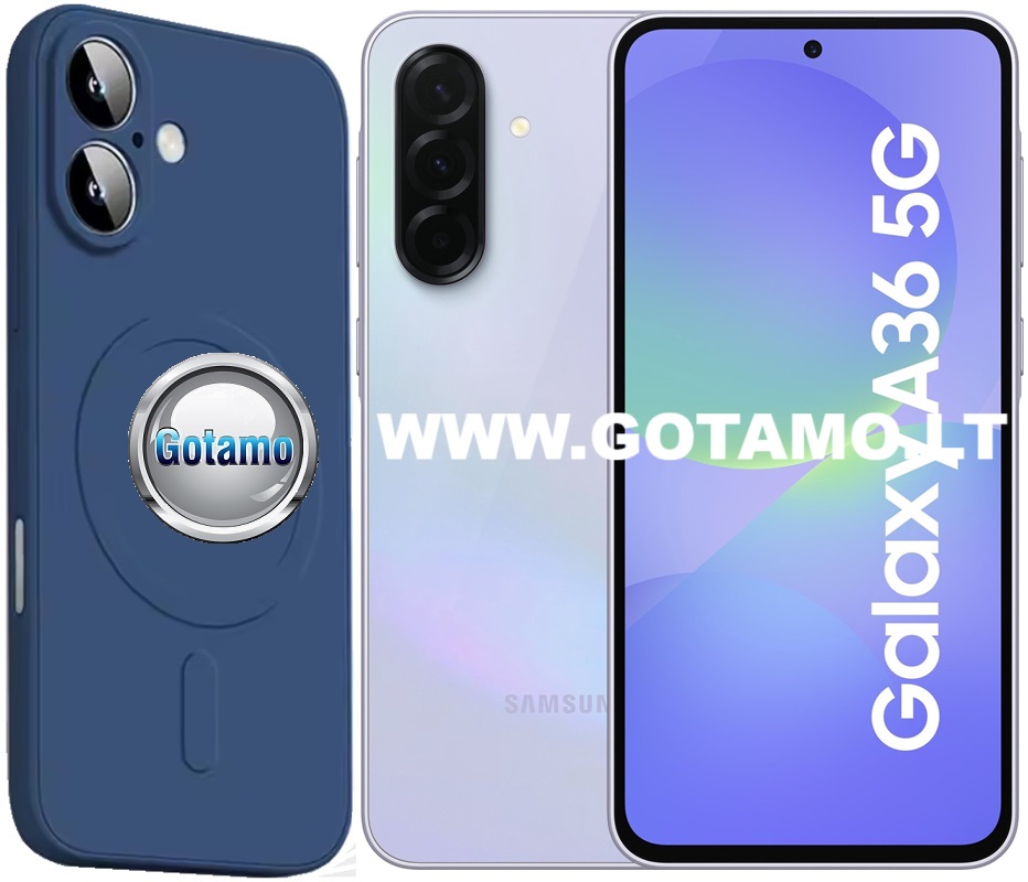 MagSafe Matte Plus dėklas Samsung Galaxy A36 mėlynos spalvos
