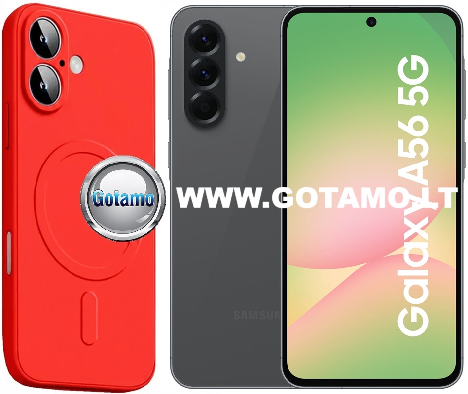 MagSafe Matte Plus dėklas Samsung Galaxy A56 raudonos spalvos