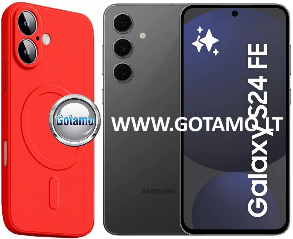 MagSafe Matte Plus dėklas Samsung Galaxy S24 FE raudonos spalvos