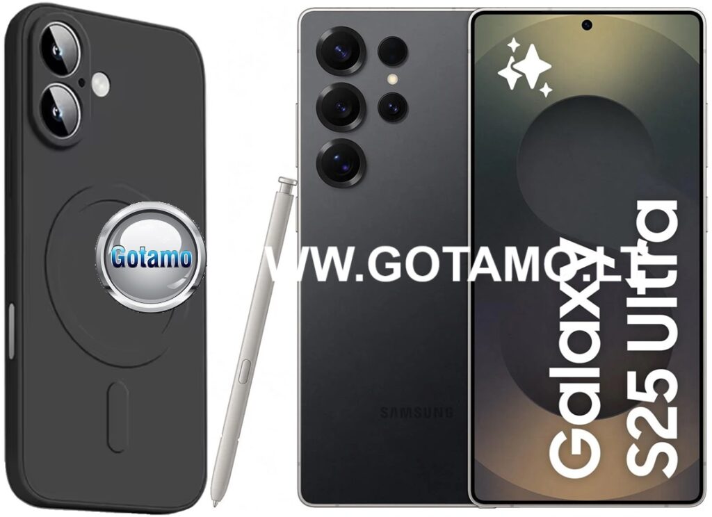 MagSafe Matte Plus dėklas Samsung Galaxy S25 Ultra juodos spalvos