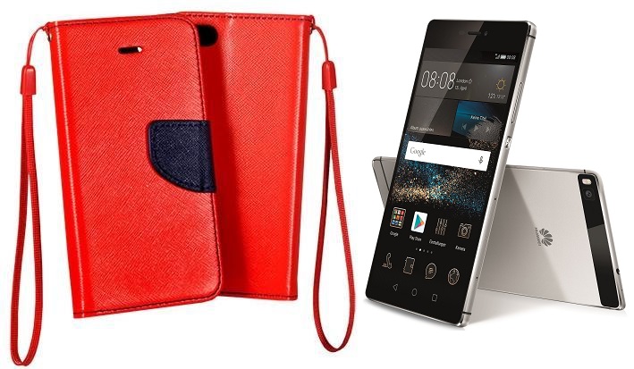 Manager dėklas Huawei P8 mobiliesiems telefonams raudonos spalvos