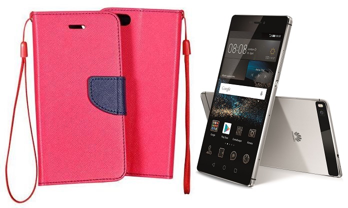 Manager dėklas Huawei P8 mobiliesiems telefonams rožinės spalvos