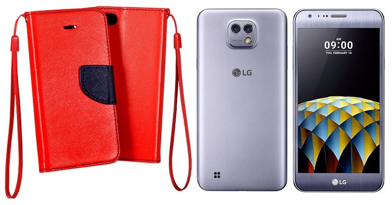 Manager dėklas LG X cam raudonos telefonui
