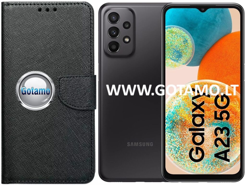 Manager dėklas Samsung Galaxy A23 5G juodos spalvos