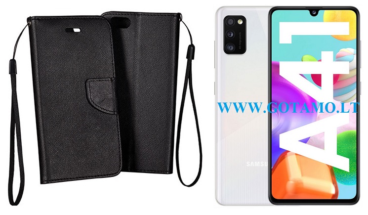 Manager dėklas Samsung Galaxy A41 juodos spalvos