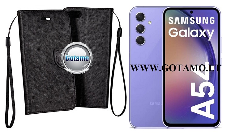 Manager dėklas Samsung Galaxy A54 mobiliajam juodos spalvos