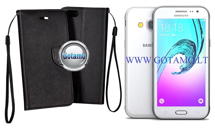 Manager dėklas Samsung Galaxy J3 (2016) juodos spalvos