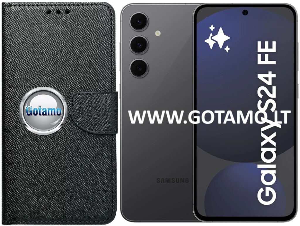 Manager dėklas Samsung Galaxy S24 FE mobiliajam juodos spalvos