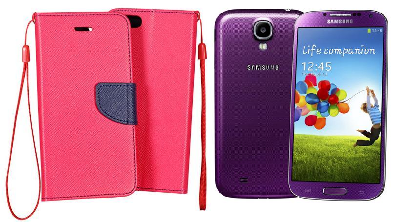 Manager dėklas Samsung Galaxy S4 rožinės spalvos