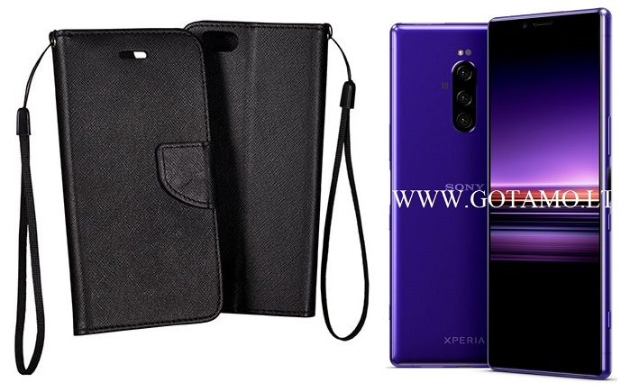 Manager dėklas Sony Xperia 1, Sony Xperia XZ4 juodos spalvos