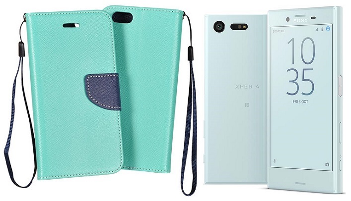 Manager dėklas Sony Xperia X Compact mėtinės spalvos