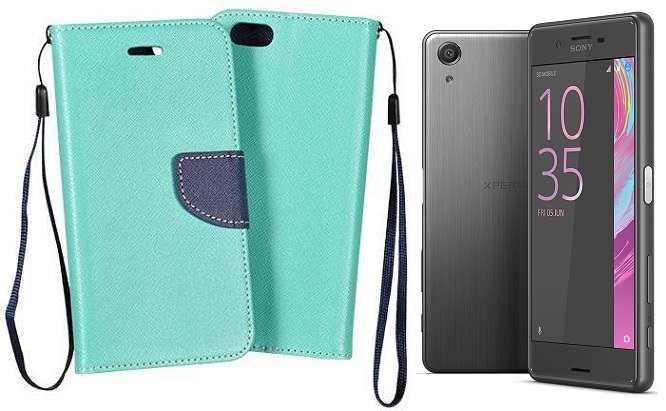 Manager dėklas Sony Xperia X Performance mėtinės spalvos