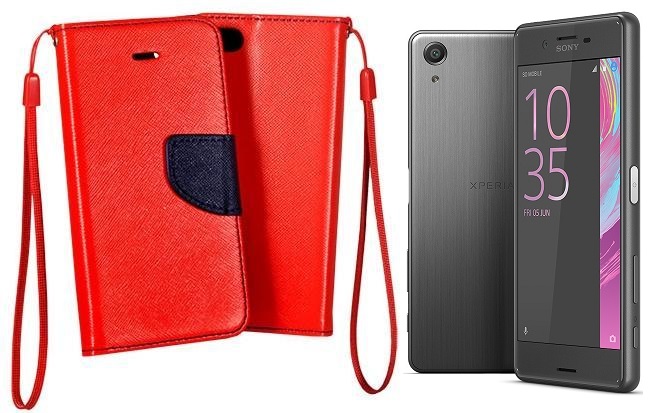 Manager dėklas Sony Xperia X Performance raudonos spalvos