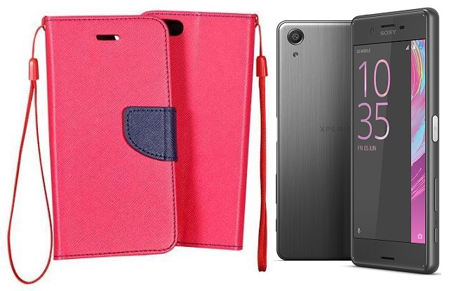 Manager dėklas Sony Xperia X Performance rožinės spalvos