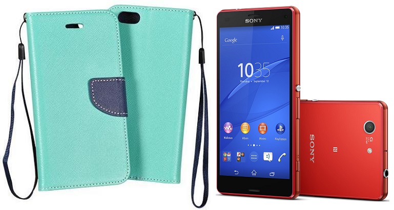 Manager dėklas Sony Xperia Z3 Compact mėtinės spalvos