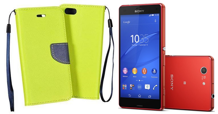 Manager dėklas Sony Xperia Z3 Compact salotinės spalvos