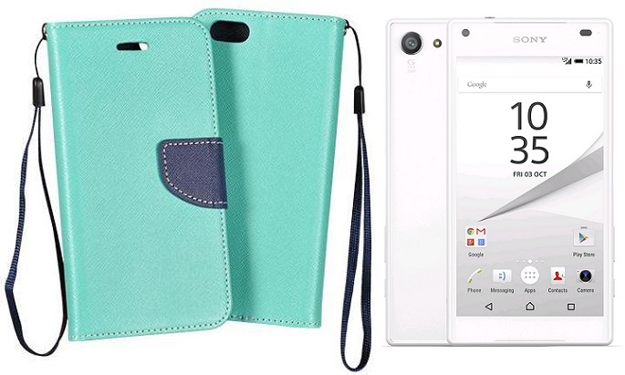 Manager dėklas Sony Xperia Z5 Compact mėtinės spalvos