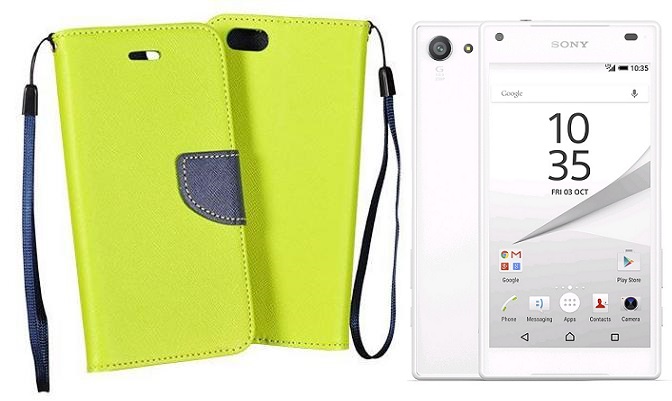 Manager dėklas Sony Xperia Z5 Compact salotinės spalvos