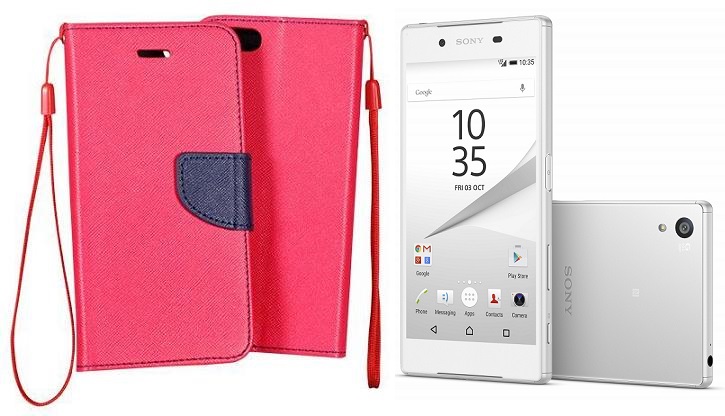 Manager dėklas Sony Xperia Z5 rožinės spalvos