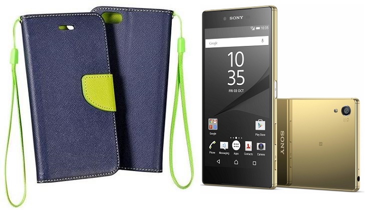 Manager dėklas Sony Xperia Z5 Premium mėlynos spalvos