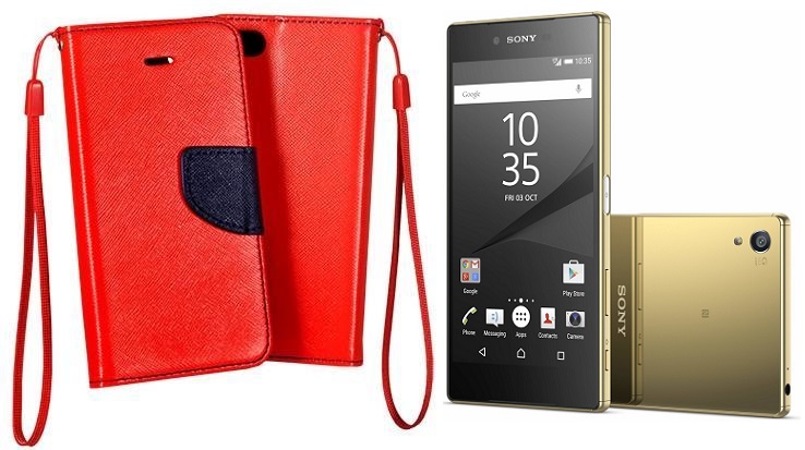Manager dėklas Sony Xperia Z5 Premium raudonos spalvos