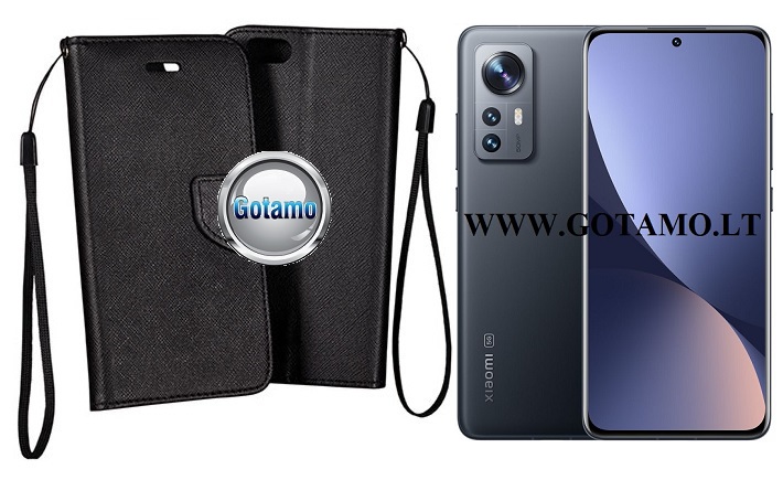 Manager dėklas Xiaomi 12, Xiaomi 12X, Xiaomi 12S telefonams juodos spalvos