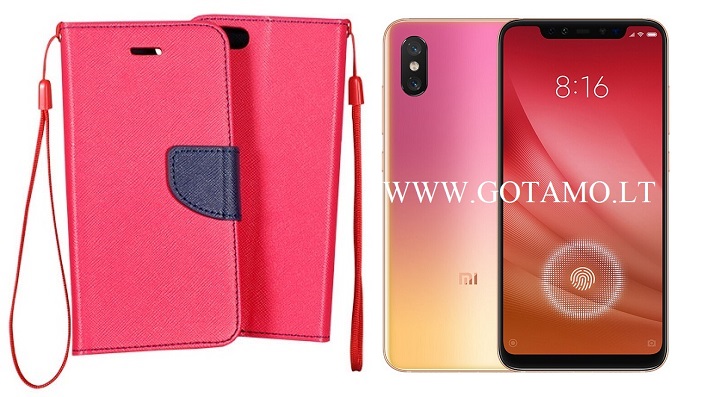 Manager dėklas Xiaomi Mi 8 Lite, Xiaomi Mi 8X mobiliesiems telefonams rožinės spalvos