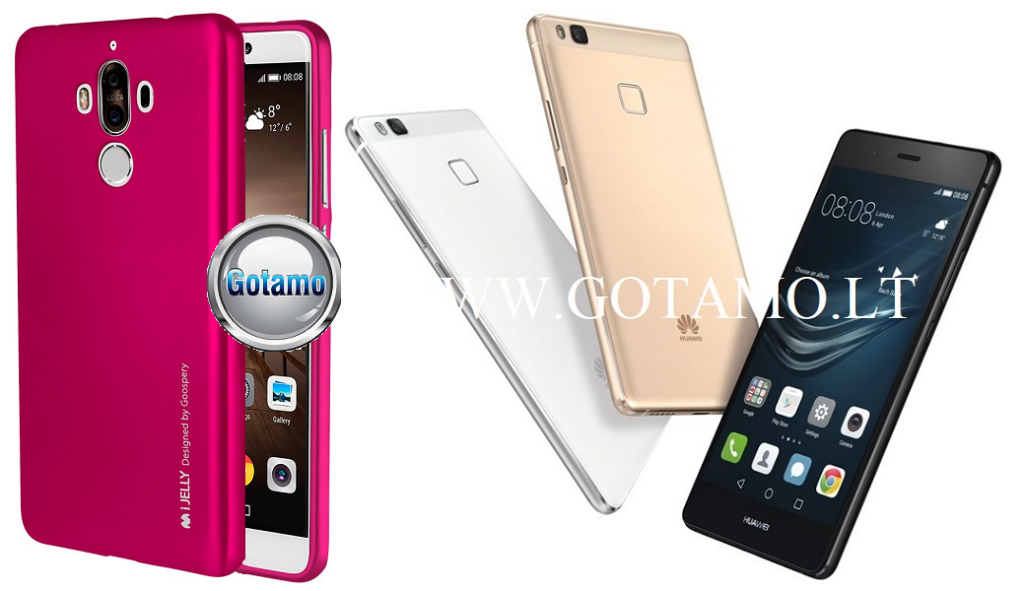 Mercury i-Jelly dėklas nugarėlė Huawei P9 Lite telefonui tamsiai rožinės spalvos