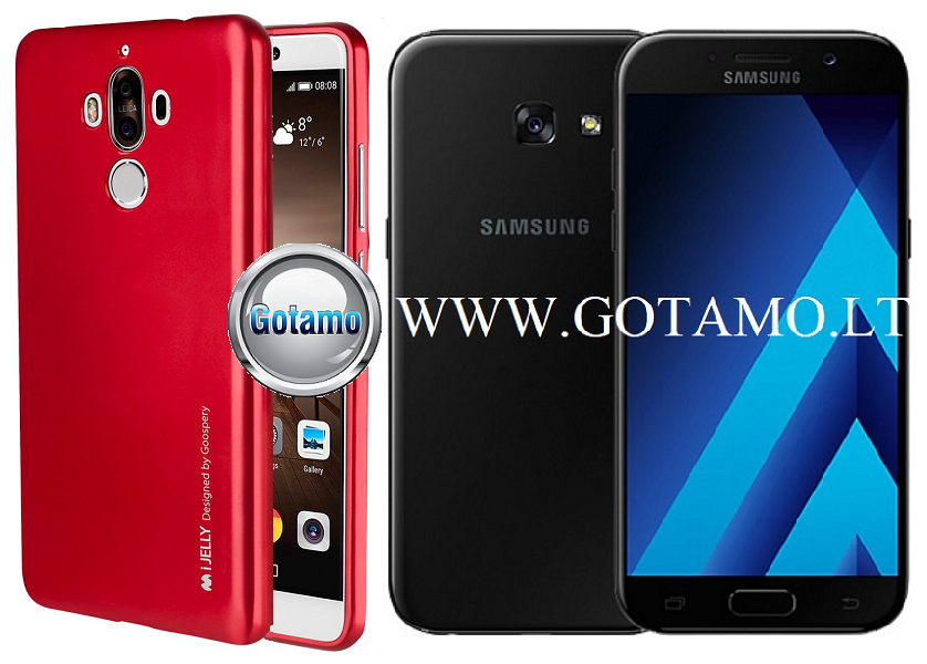 Mercury i-Jelly dėklas Samsung Galaxy A3 (2017) raudonos spalvos