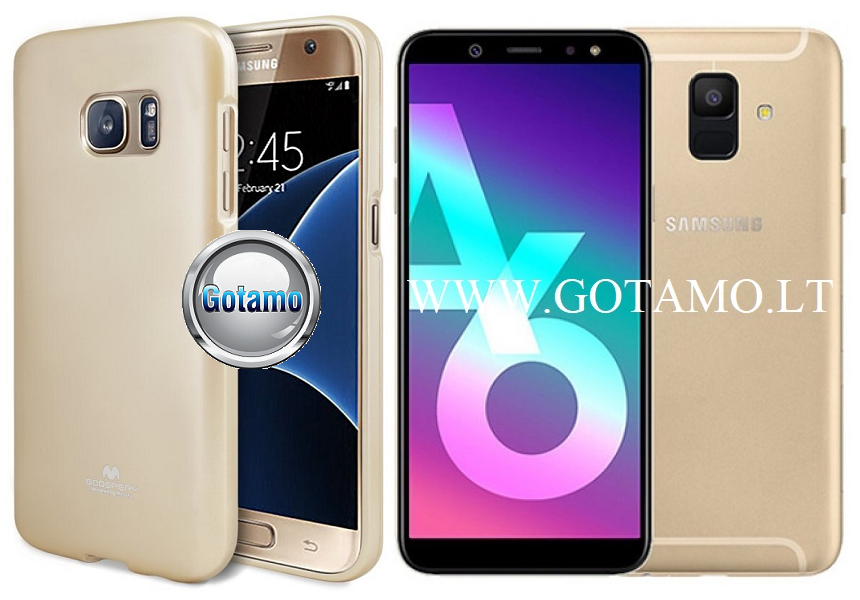 Mercury i-Jelly dėklas Samsung Galaxy A6 (2018) aukso spalvos
