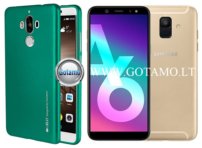 Mercury i-Jelly dėklas Samsung Galaxy A6 (2018) žalios spalvos