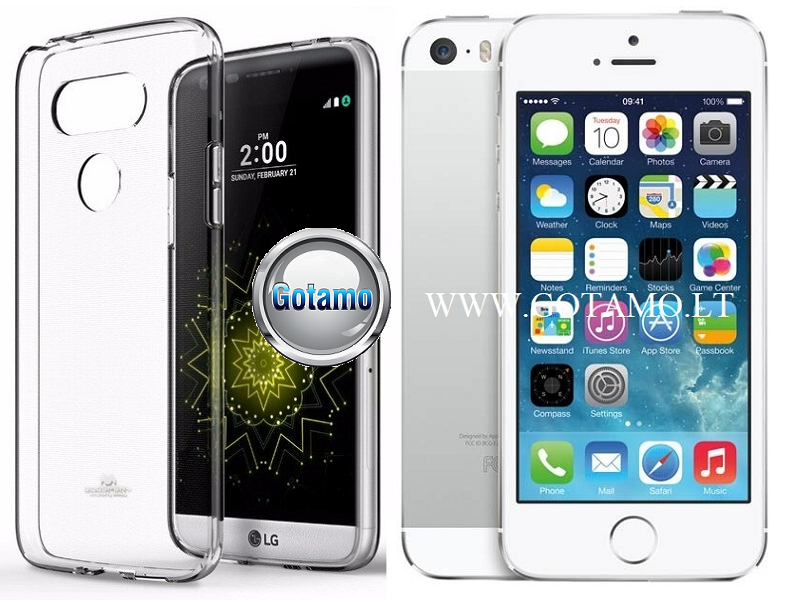 Mercury jelly deklas Apple iPhone 5 5s se skaidrus