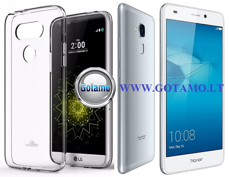 Mercury Jelly dėklas nugarėlė Huawei Honor 7 Lite telefonui skaidrus