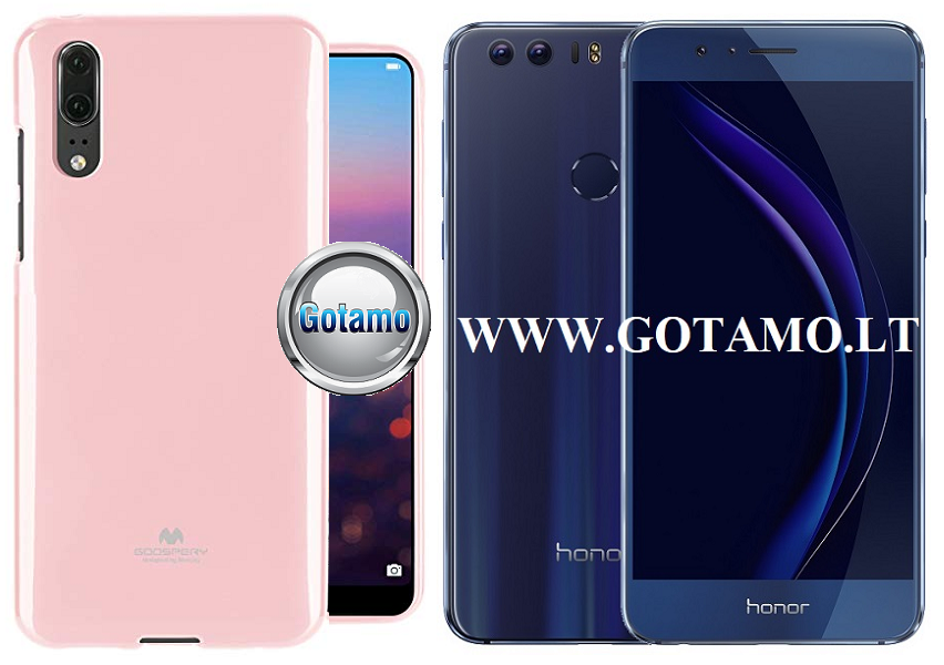 Mercury Jelly dėklas nugarėlė Huawei Honor 8 telefonui šviesiai rožinės spalvos