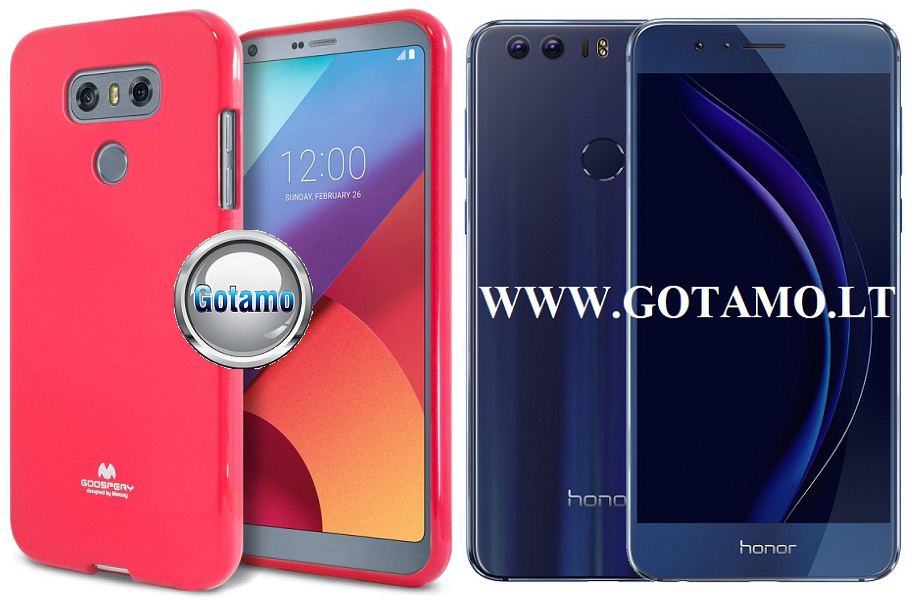 Mercury Jelly dėklas nugarėlė Huawei Honor 8 telefonui tamsiai rožinės spalvos