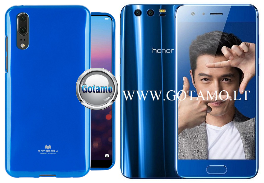 Mercury Jelly dėklas nugarėlė Huawei Honor 9 telefonui mėlynos spalvos