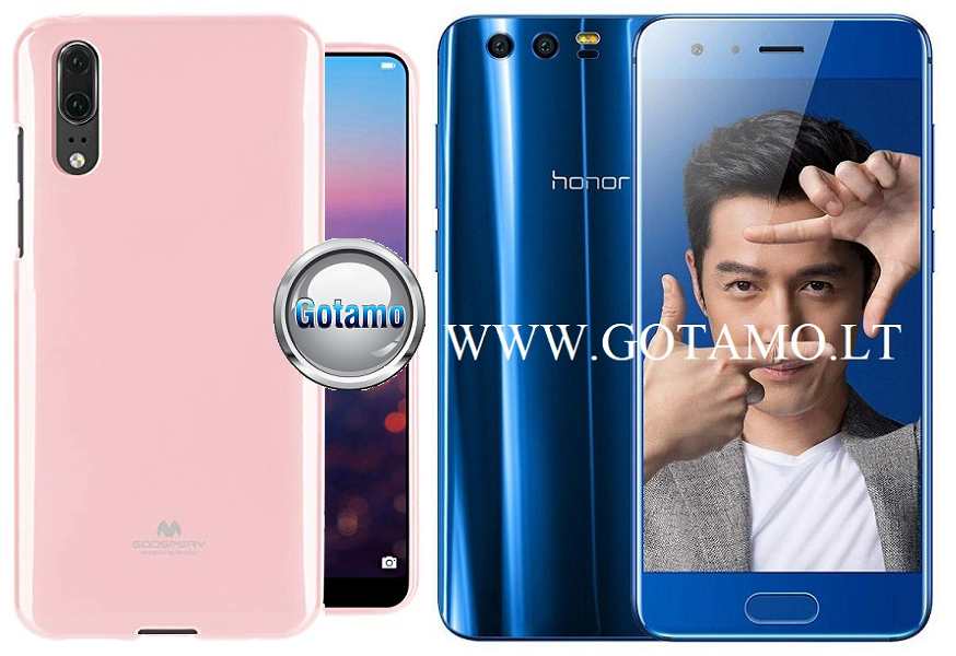 Mercury Jelly dėklas nugarėlė Huawei Honor 9 telefonui šviesiai rožinės spalvos