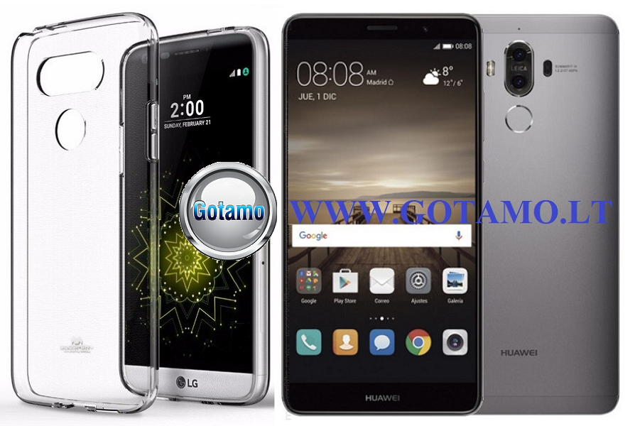 Mercury Jelly dėklas nugarėlė Huawei Mate 9 telefonui skaidrus