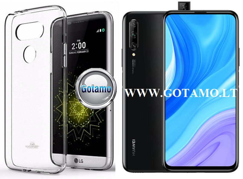 Mercury Jelly dėklas nugarėlė Huawei P Smart Pro (2019) Huawei Y9 Prime telefonui skaidrus