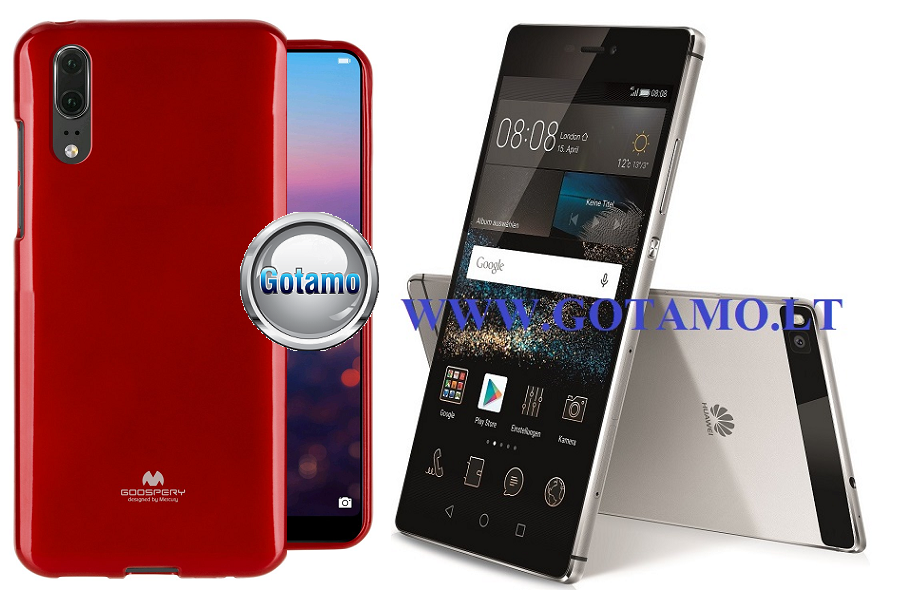 Mercury Jelly dėklas nugarėlė Huawei P8 telefonui raudonos spalvos