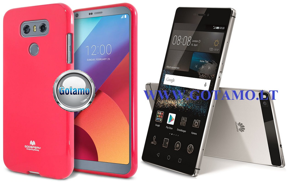 Mercury Jelly dėklas nugarėlė Huawei P8 telefonui tamsiai rožinės spalvos