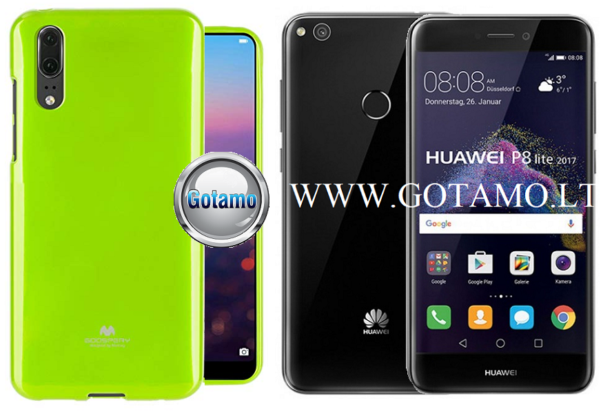 Mercury Jelly dėklas nugarėlė Huawei P9 Lite (2017) telefonui salotinės spalvos