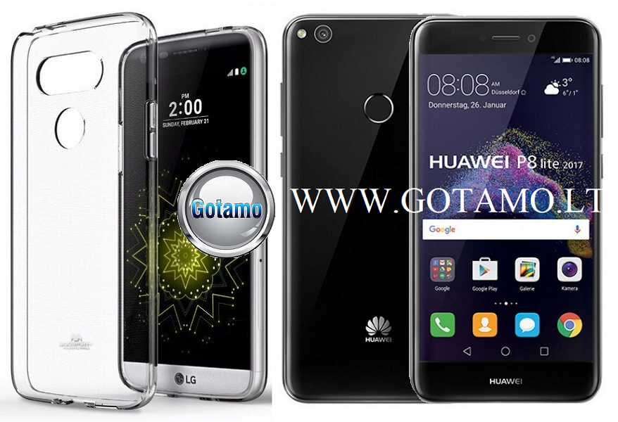 Mercury Jelly dėklas nugarėlė Huawei P9 Lite (2017) telefonui skaidrus