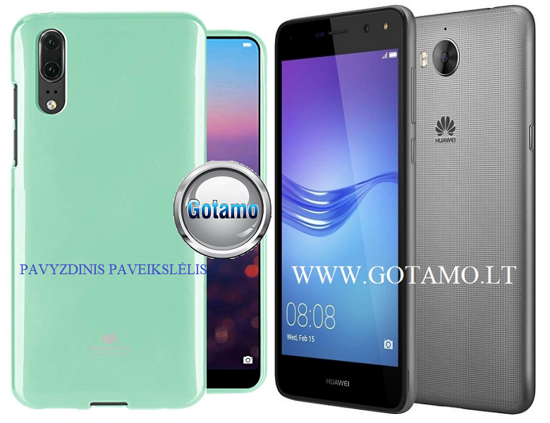 Mercury Jelly dėklas nugarėlė Huawei Y5 (2017) Huawei Y6 (2017) telefonui mėtinės spalvos